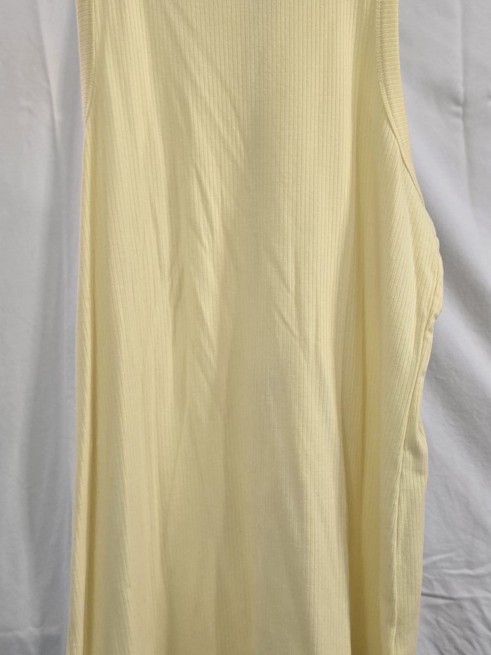 torrid Ribbed Tank Top in Pale Yellow